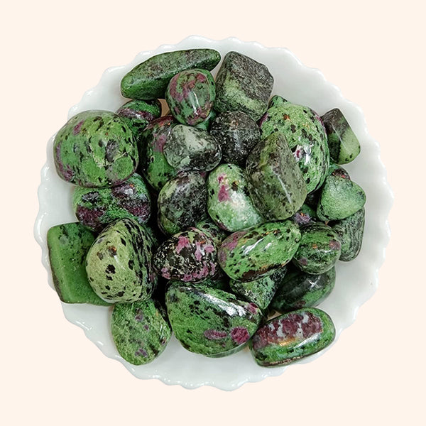 VASTU VARDAN CRYSTAL RUBY ZIOSITE TUMBLE 100 GRAM