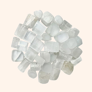 VASTU VARDAN CRYSTAL SELENITE TUMBLE 100 GRAM