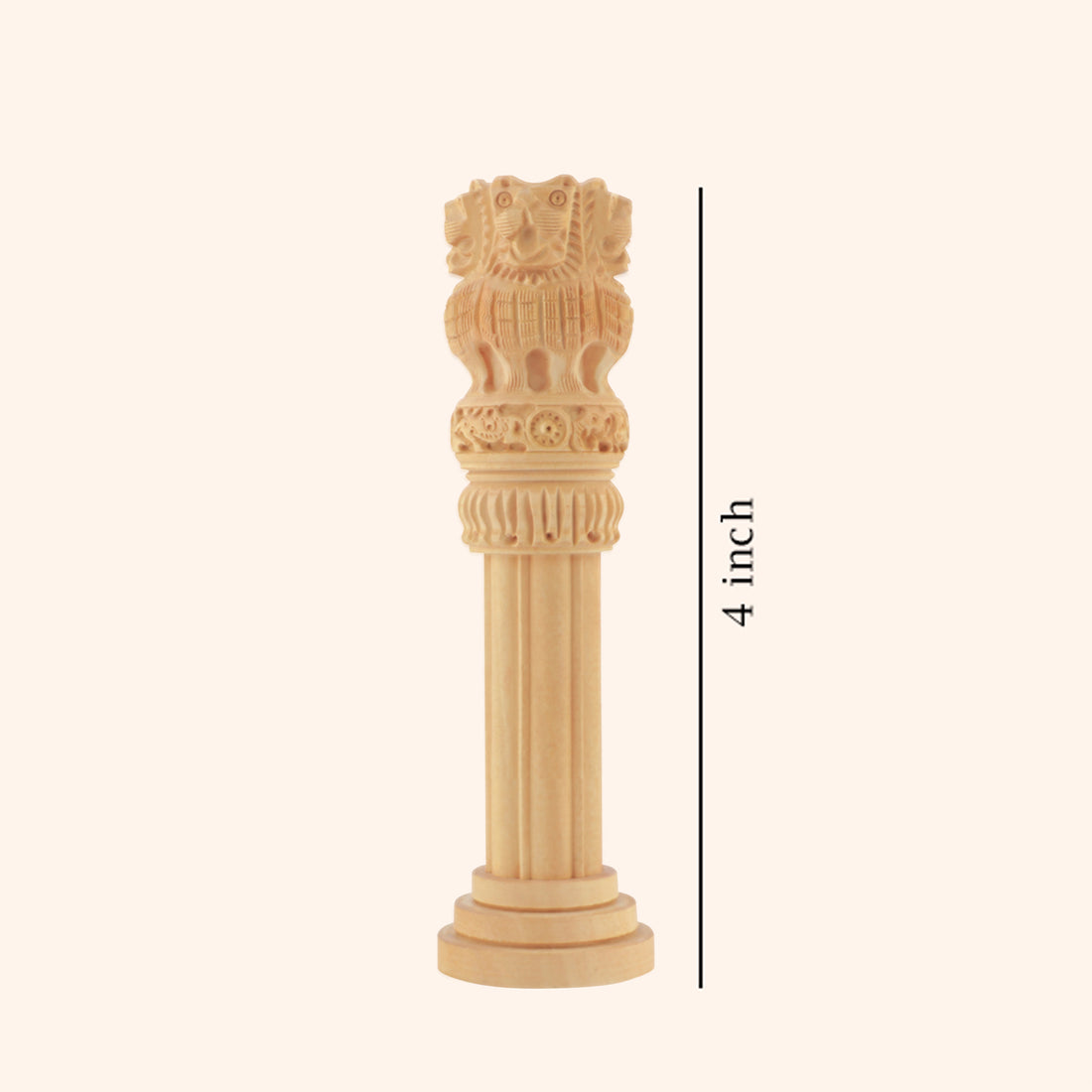 VASTU VARDAN 4 INCH WOODEN ASHOKA PILLAR