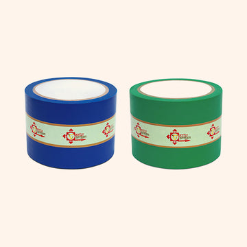 BLUE AND GREEN TAPE | 3 INCH | LENGTH- 16 METER APPROX | TOILET CORRECTION| VASTU TAPE REMEDY |PACK OF 2 |