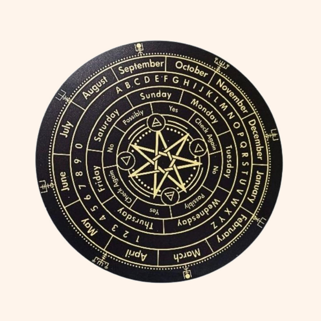 VASTU VARDAN SEVEN STAR DOWSING BOARD WITH BRASS PENDULAM (PENDULAM ASSORTED) 9 INCH