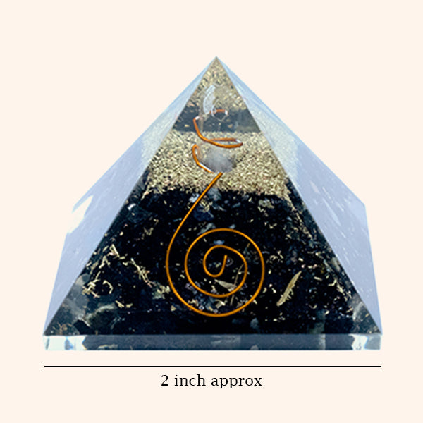 2 INCH BLACK TOURMALINE CRYSTAL PYRAMID