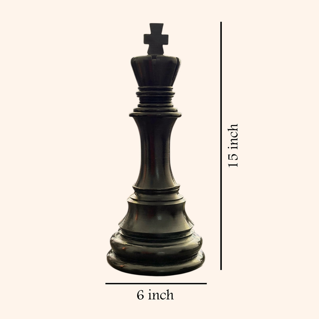 VASTU VARDAN CHESS KING STATUE | HEIGHT -15 INCH | RESIN DECORATIVE CHESS PIECE FOR HOME & OFFICE DECOR |SYMBOL OF LEADERSHIP & STRATEGY | BLACK RESIN FINISH