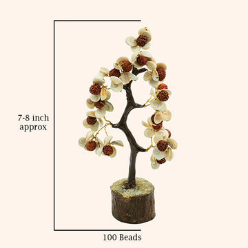 CRYSTAL GOMATI CHAKRA WITH RUDRAKSH TREE