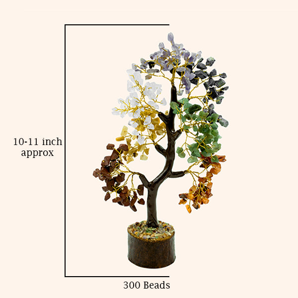 VASTU VARDAN SEVEN CHAKRA TREE 300 BEADS || CRYSTAL TREE FOR MEDITATION, HEALING, AND SPIRITUAL GROWTH || SPIRITUAL FOR HOME AND OFFICE|