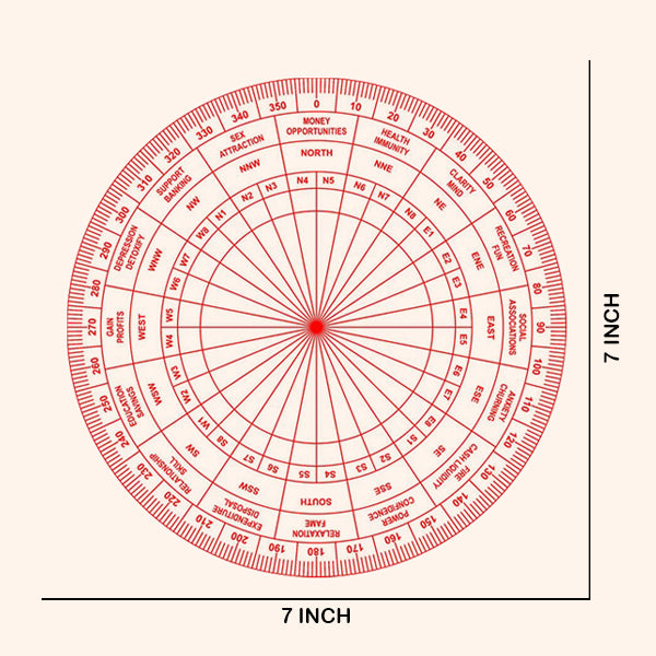 VASTU VARDAN RED PLAIN SHAKTI CHAKRA 7 INCH