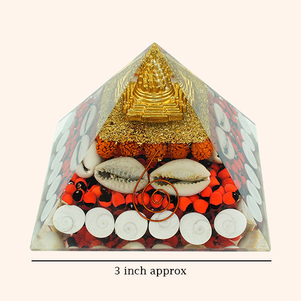 3 INCH MAHALAXMI CRYSTAL PYRAMID