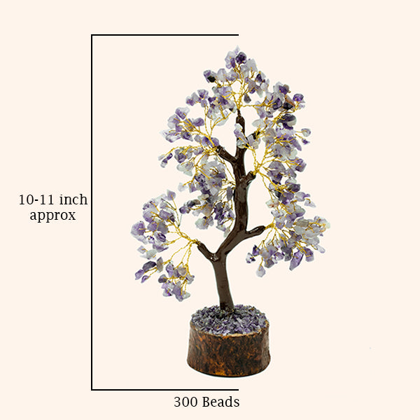 VASTU VARDAN AMETHYST TREE 300 BEADS || HANDMADE AMETHYST CRYSTAL TREE FOR CALMNESS, MEDITATION, AND POSITIVE ENERGY || SPIRITUAL DECOR FOR HOME AND OFFICE |