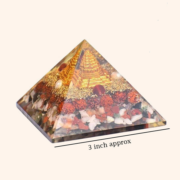 3 INCH NAVGRAHA CRYSTAL PYRAMID