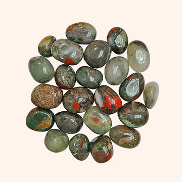 VASTU VARDAN CRYSTAL BLOOD STONE TUMBLE 100 GRAM