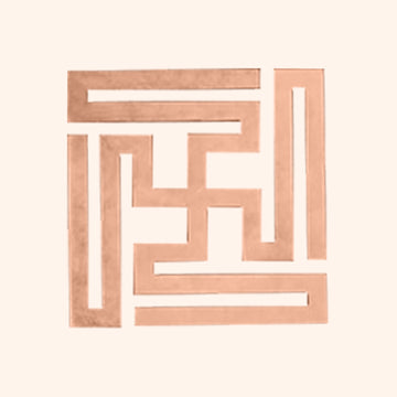 VASTU VARDAN COPPER NANDAVRAT SWASTIK 2 CM (APPROX) 500 PCS