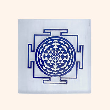 SHREE YANTRA BLUE SELENITE CHARGING PLATE 3 INCH