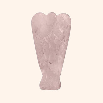 VASTU VARDAN CRYSTAL ANGEL NATURAL HEALING STONE, SIZE 2 INCH (ROSE QUARTZ STONE)