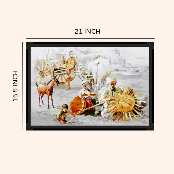 VASTU VARDAN VILLAGE PAINTING WITH FRAME