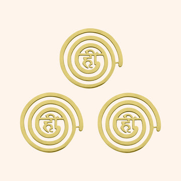 VASTU VARDAN BRASS HII HELIX 4 INCH PACK OF 3