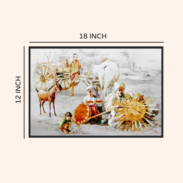 VASTU VARDAN VILLAGE PAINTING WITHOUT FRAME