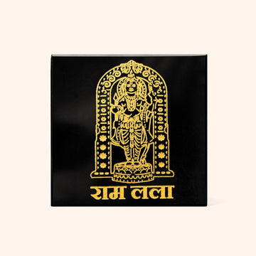 VASTU VARDAN CRYSTAL RAM LALA BLACK OBSIDIAN PLATE 3 INCH