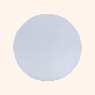 SELENITE CRYSTAL PLAIN ROUND PLATE 4 INCH