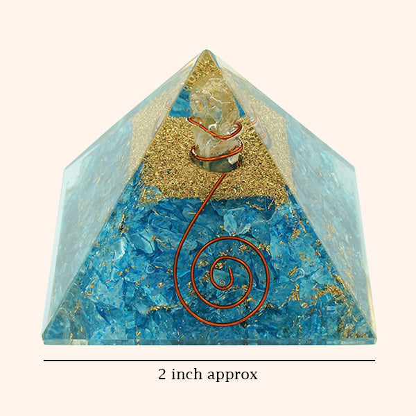 2 INCH TURQUOISE FIROZA CRYSTAL PYRAMID