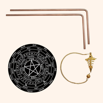 VASTU VARDAN COPPER DOWSIG L ROD PAIR 5MM SET OF BOARD AND PENDULAM ASORTED