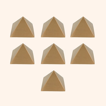 COPPER HOLLOW PLAIN PYRAMID 4 INCH SET 7