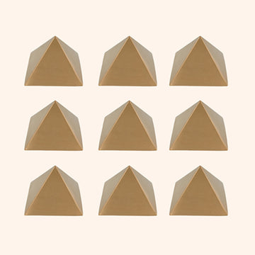 COPPER HOLLOW PLAIN PYRAMID 4 INCH SET 9