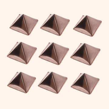 COPPER HOLLOW CURVE PYRAMID 4 INCH SET 9