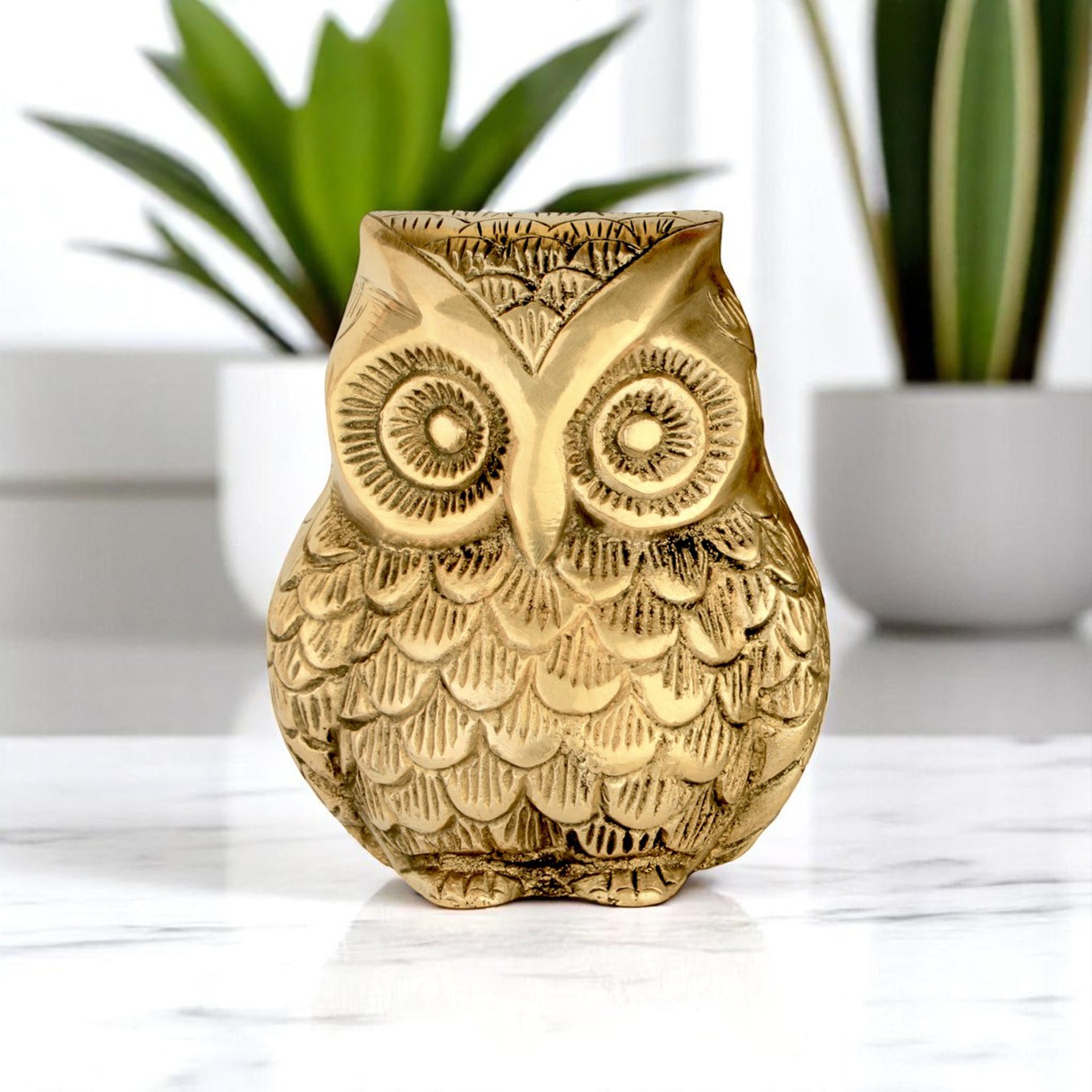VASTU VARDAN BRASS OWL STATUE