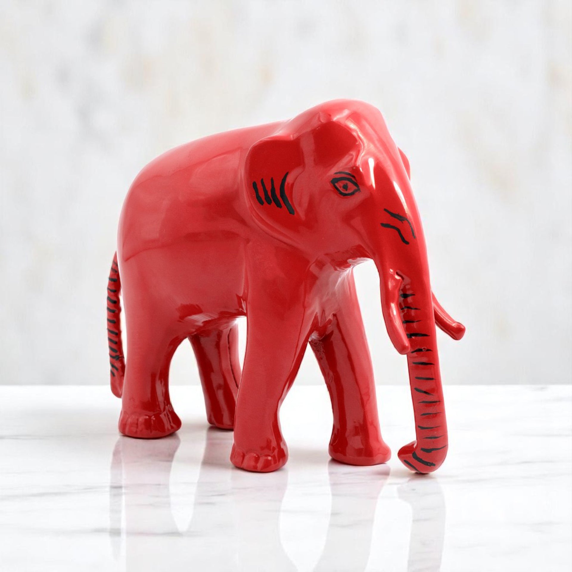 VASTU VARDAN BRASS RED ELEPHANT