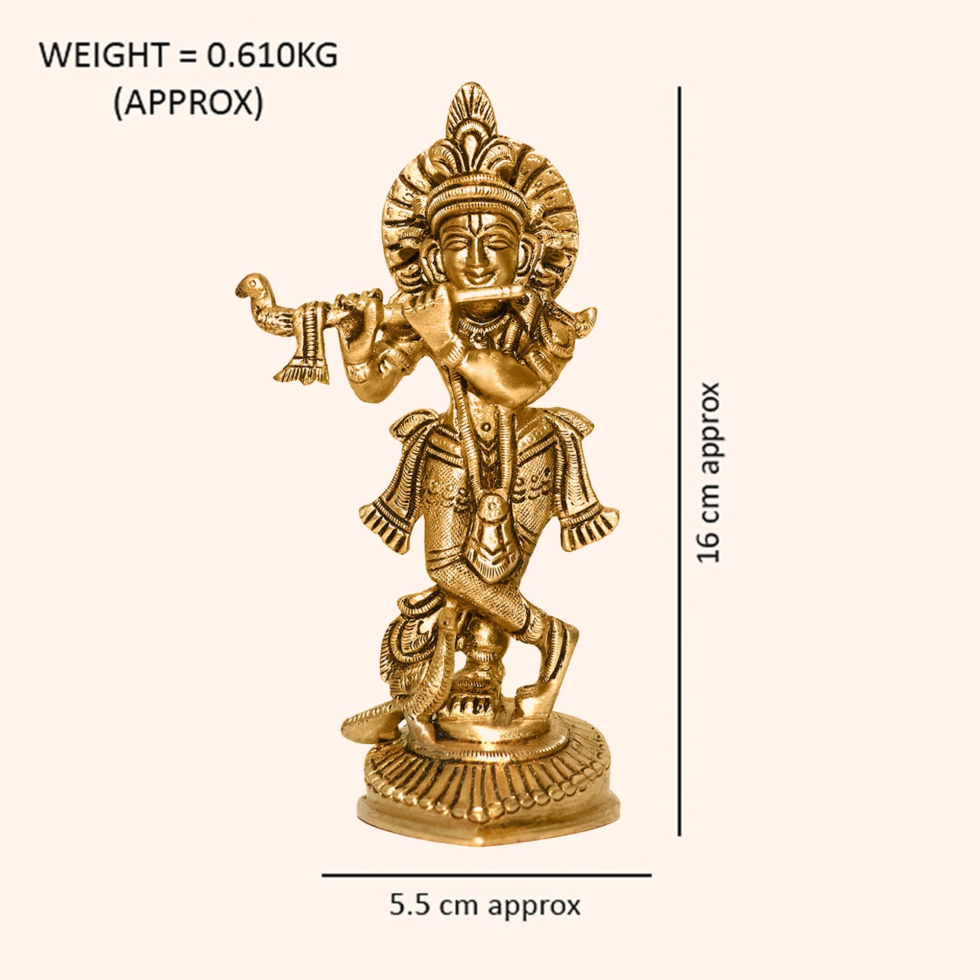 VASTU VARDAN BRASS KRISHNA JI STATUE