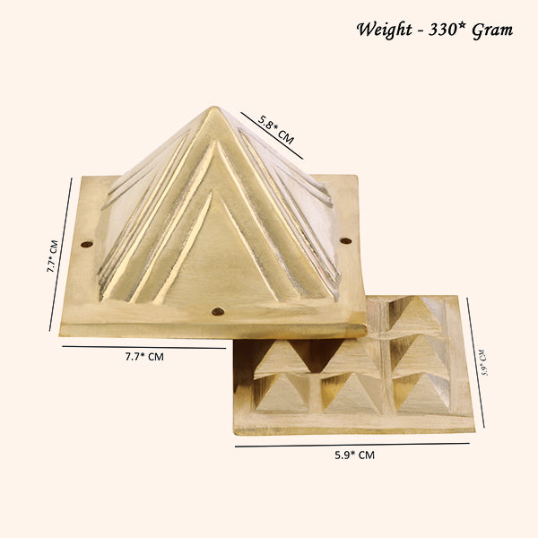VASTU VARDAN 2 LAYER BRASS PYRAMID