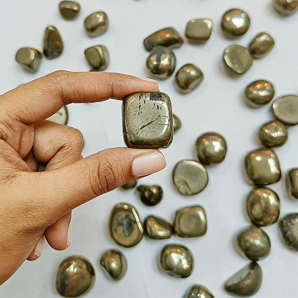 VASTU VARDAN CRYSTAL PYRITE TUMBLE 100 GRAM