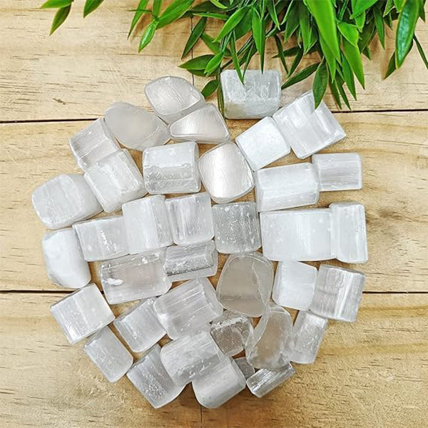 VASTU VARDAN CRYSTAL SELENITE TUMBLE 100 GRAM