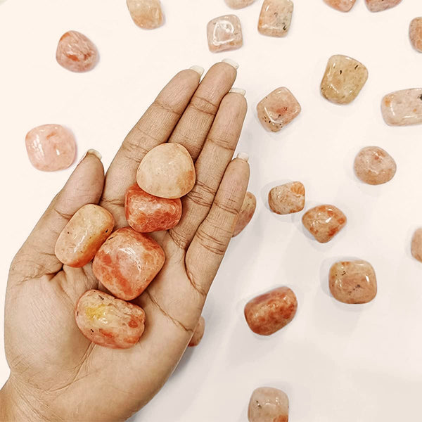 VASTU VARDAN CRYSTAL SUNSTONE TUMBLE 100 GRAM