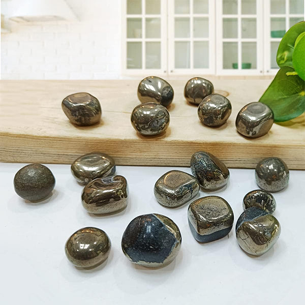 VASTU VARDAN CRYSTAL PYRITE TUMBLE 100 GRAM
