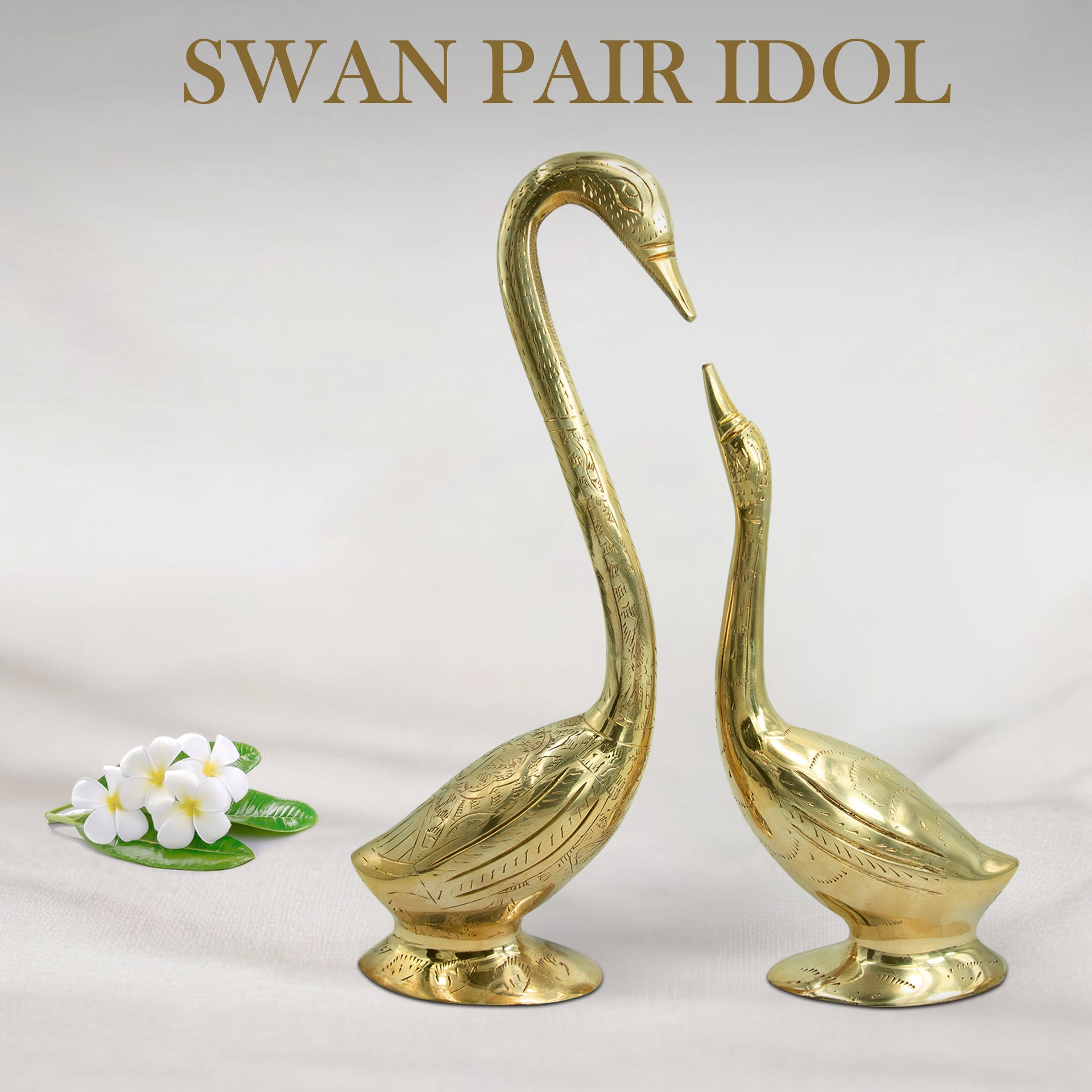 VASTU VARDAN BRASS SWAN PAIR