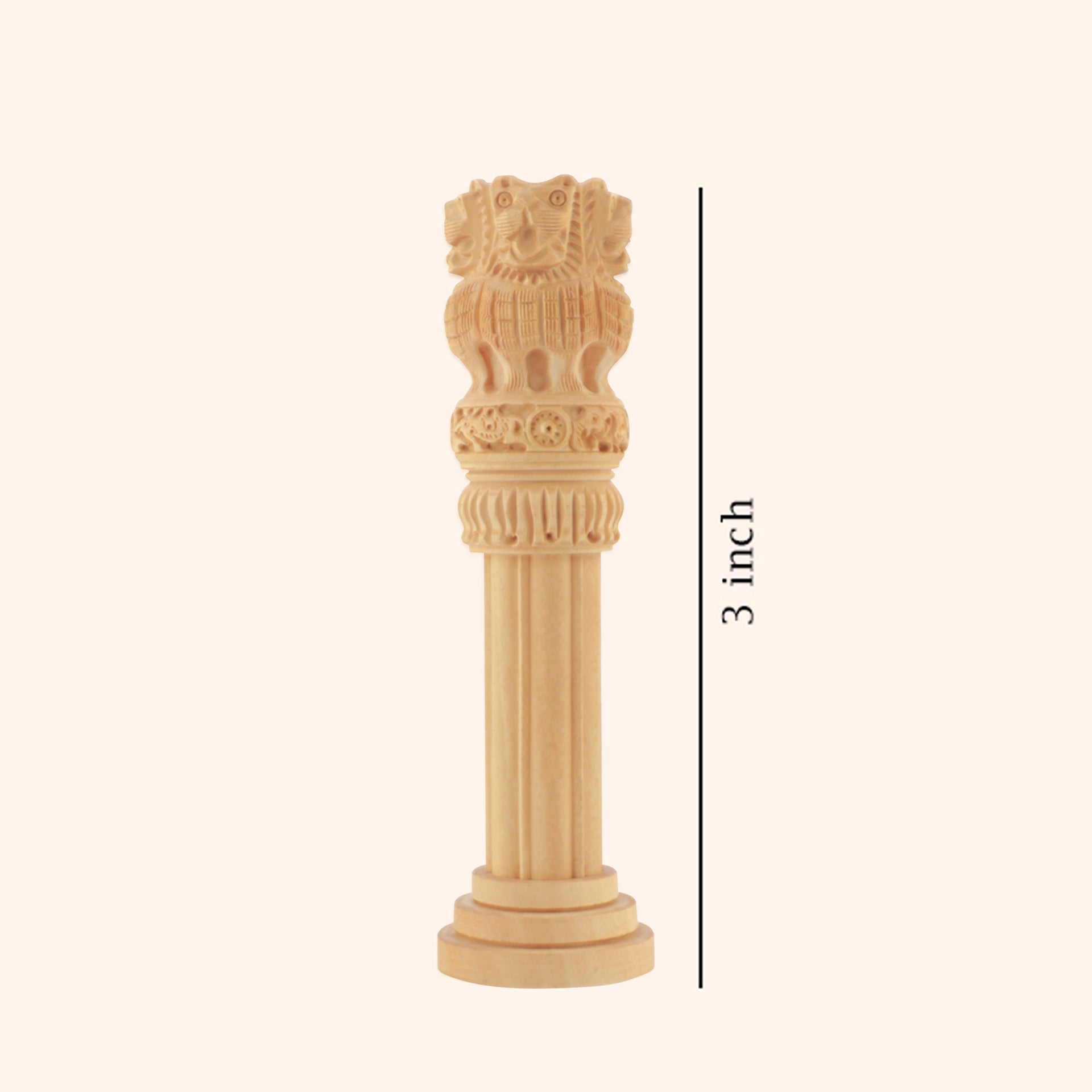 VASTU VARDAN 3 INCH WOODEN ASHOKA PILLAR