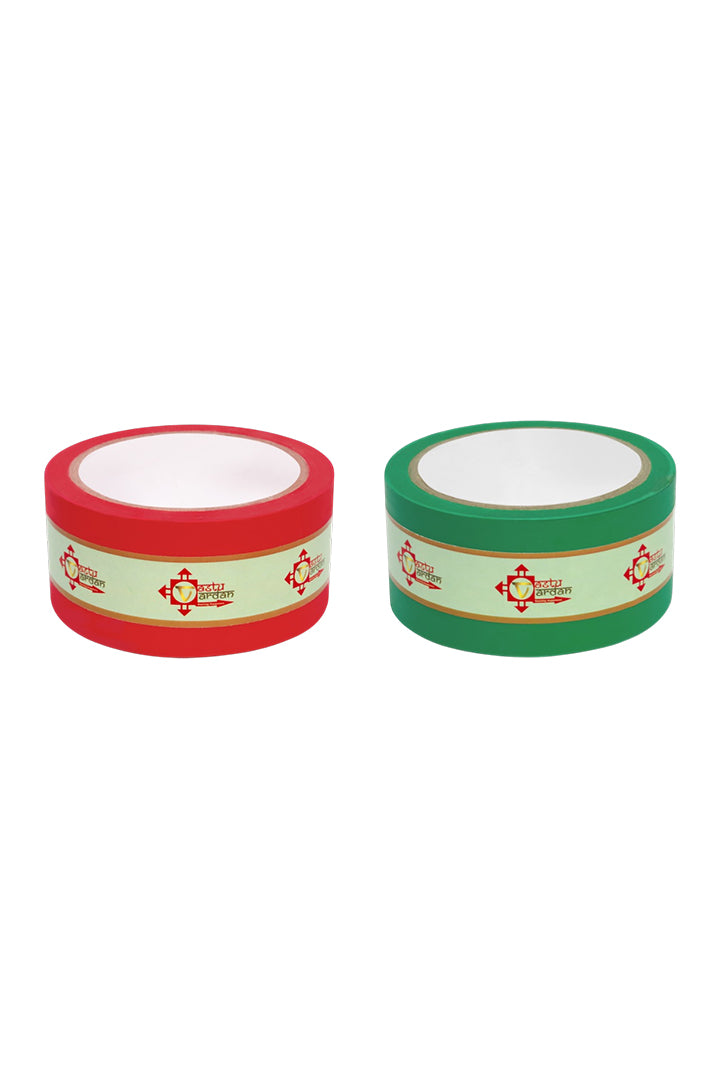 RED AND GREEN TAPE | 2 INCH | LENGTH- 16 METER APPROX | TOILET CORRECTION| VASTU TAPE REMEDY |PACK OF 2 |