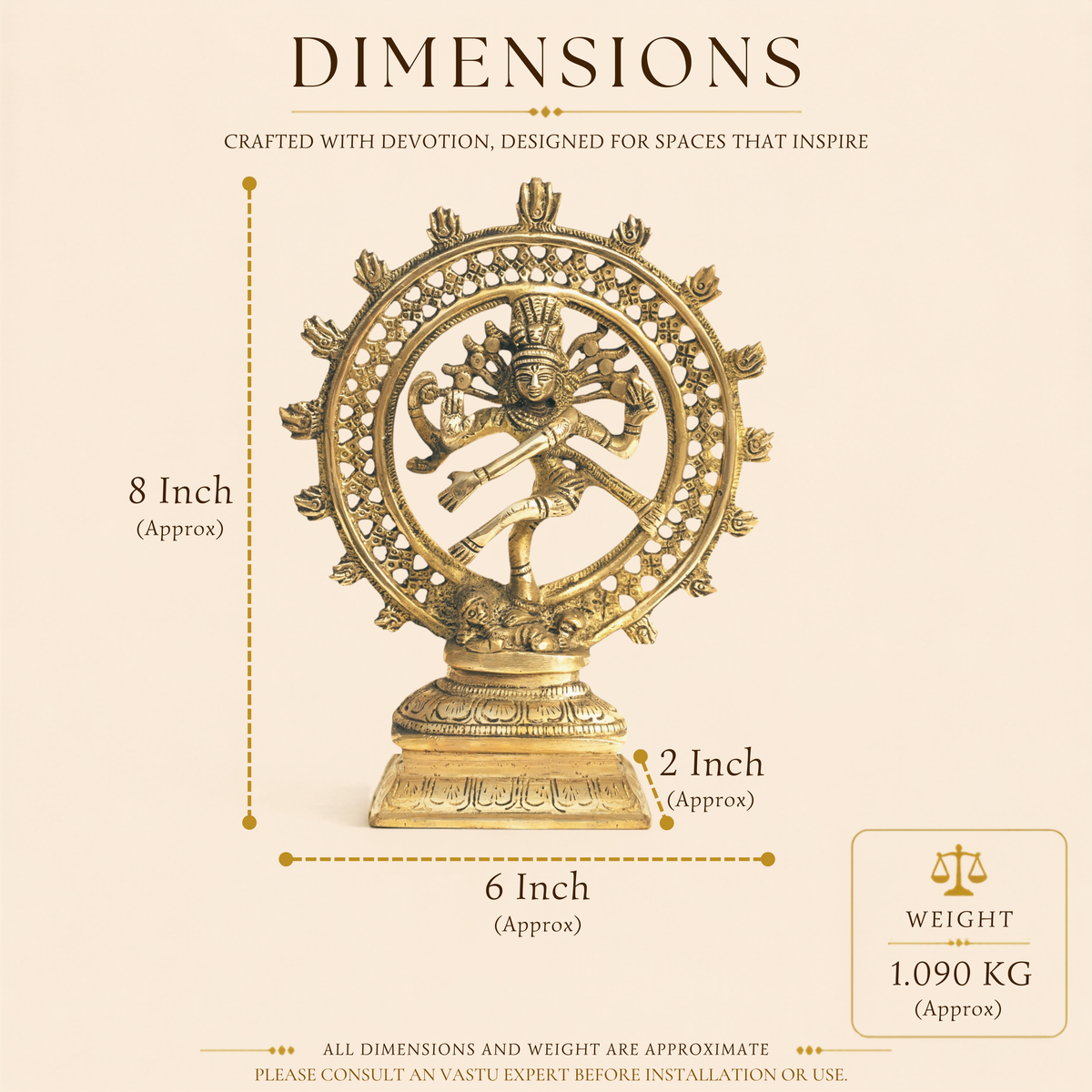VASTU VARDAN BRASS NATRAJ JI