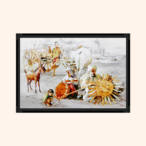 VASTU VARDAN VILLAGE PAINTING WITH FRAME