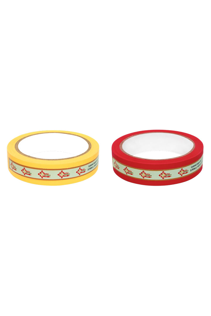 YELLOW AND RED TAPE | 1 INCH | LENGTH- 16 METER APPROX | TOILET CORRECTION| VASTU TAPE REMEDY |PACK OF 2 |