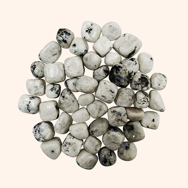 VASTU VARDAN CRYSTAL RAINBOW MOONSTONE TUMBLE 100 GRAM