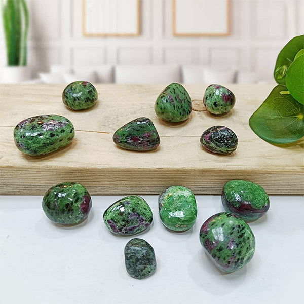 VASTU VARDAN CRYSTAL RUBY ZIOSITE TUMBLE 100 GRAM