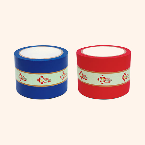 RED AND BLUE TAPE | 3 INCH | LENGTH- 16 METER APPROX | TOILET CORRECTION| VASTU TAPE REMEDY |PACK OF 2