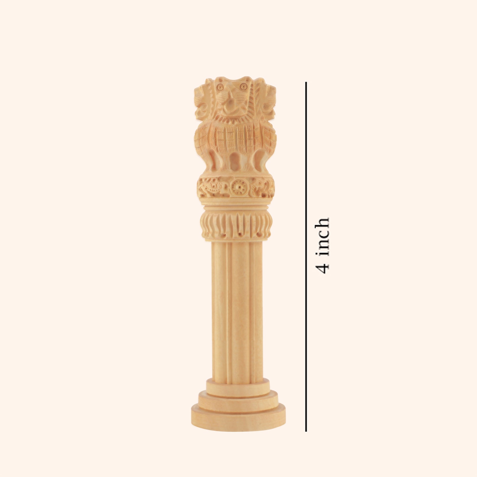 VASTU VARDAN 4 INCH WOODEN ASHOKA PILLAR