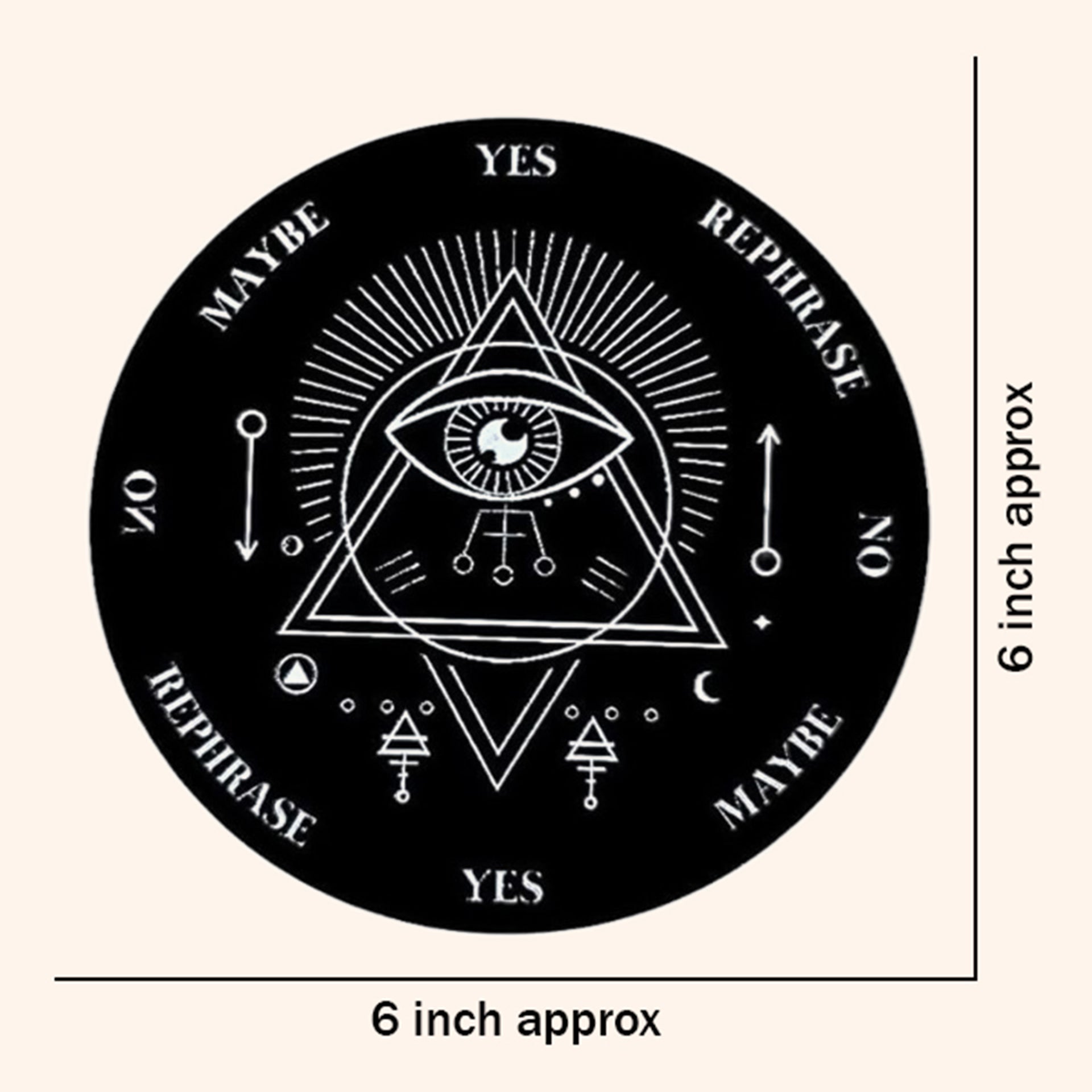 VASTU VARDAN EVIL EYE BOARD WITH BRASS PENDULAM (PENDULAM ASSORTED) 6 INCH