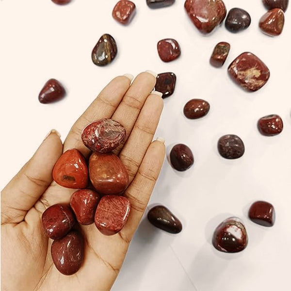 VASTU VARDAN CRYSTAL RED JASPER TUMBLE 100 GRAM
