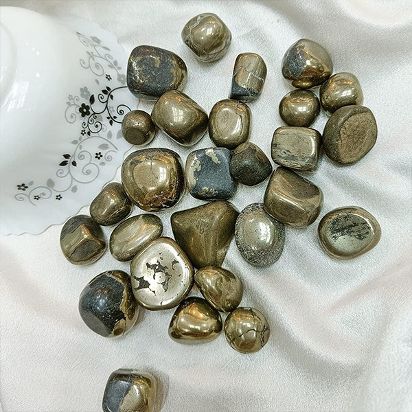VASTU VARDAN CRYSTAL PYRITE TUMBLE 100 GRAM