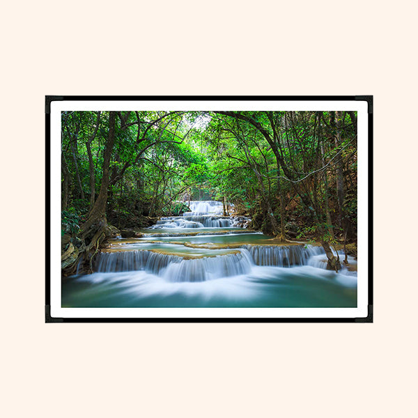 WATER FALL PAINTING WITH FRAME