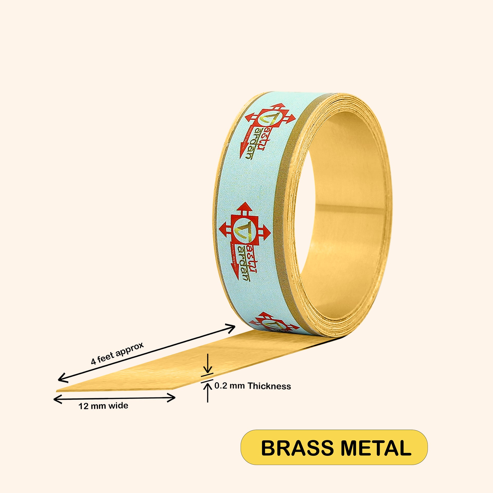 VASTU VARDAN 4 FEET 0.5 INCH BRASS STRIP